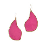 104640, SOFT SUEDE LEATHER GEOMETRIC DANGLE EARRING