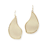 104640, SOFT SUEDE LEATHER GEOMETRIC DANGLE EARRING