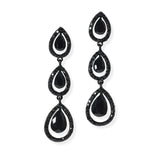 104645, TEARDROP ACCENT CRYSTAL RHINESTONE DROP DANGLE EARRING