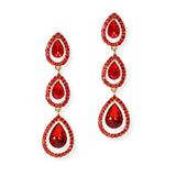 104645, TEARDROP ACCENT CRYSTAL RHINESTONE DROP DANGLE EARRING