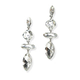 104646, GEOMETRIC RHINESTONE DROP DANGLE EARRING
