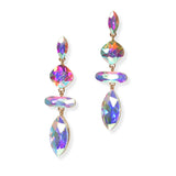 104646, GEOMETRIC RHINESTONE DROP DANGLE EARRING