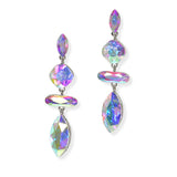 104646, GEOMETRIC RHINESTONE DROP DANGLE EARRING