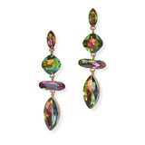 104646, GEOMETRIC RHINESTONE DROP DANGLE EARRING