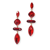 104646, GEOMETRIC RHINESTONE DROP DANGLE EARRING