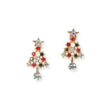104650, CHRISTMAS TREE RHINESTONE STUD EARRING