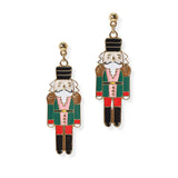 104667, CHRISTMAS THE NUTCRACKER ENAMEL DANGLE EARRING