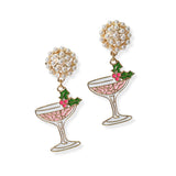 104670, MARGARITA GLASS ENAMEL DANGLE EARRING
