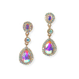 104672, TEARDROP ACCENT CRYSTAL RHINESTONE DANGLE EARRING