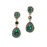 104672, TEARDROP ACCENT CRYSTAL RHINESTONE DANGLE EARRING