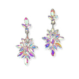 104674, MARQUISE ACCENT RHINESTONE DANGLE EARRING