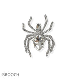 104678, SPIDER CRYSTAL RHINESTONE PIN BROOCH