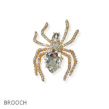 104678, SPIDER CRYSTAL RHINESTONE PIN BROOCH