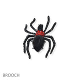 104678, SPIDER CRYSTAL RHINESTONE PIN BROOCH