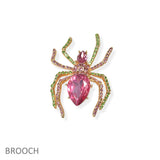 104678, SPIDER CRYSTAL RHINESTONE PIN BROOCH