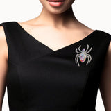 104678, SPIDER CRYSTAL RHINESTONE PIN BROOCH