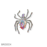 104678, SPIDER CRYSTAL RHINESTONE PIN BROOCH