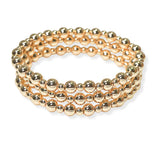 104685, BALL BEADED MULTI LAYERED STRETCH BRACELET