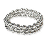 104685, BALL BEADED MULTI LAYERED STRETCH BRACELET