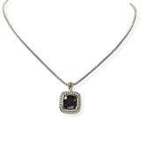 104695, GEOMETRIC CUBIC ZIRCONIA DESIGNER INSPIRED PENDANT NECKLACE