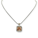 104695, GEOMETRIC CUBIC ZIRCONIA DESIGNER INSPIRED PENDANT NECKLACE