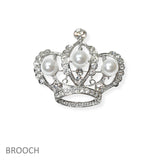 104712, CROWN RHINESTONE PIN BROOCH