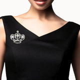 104712, CROWN RHINESTONE PIN BROOCH