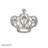 104712, CROWN RHINESTONE PIN BROOCH
