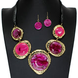 104713, GEOMETRIC CELLULOID ACETATE NECKLACE