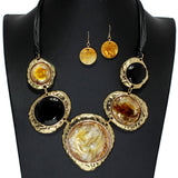 104713, GEOMETRIC CELLULOID ACETATE NECKLACE