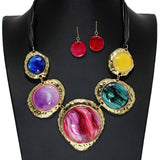 104713, GEOMETRIC CELLULOID ACETATE NECKLACE