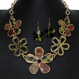 104714, FLOWER CELLULOID ACETATE NECKLACE
