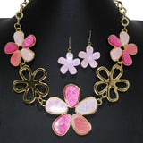 104714, FLOWER CELLULOID ACETATE NECKLACE