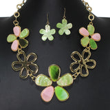 104714, FLOWER CELLULOID ACETATE NECKLACE