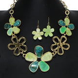 104714, FLOWER CELLULOID ACETATE NECKLACE