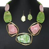 104715, GEOMETRIC CELLULOID ACETATE NECKLACE