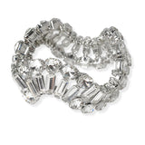 104732, GEOMETRIC RHINESTONE WAVY STRETCH BRACELET