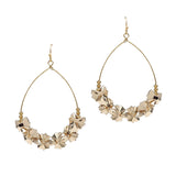 104738, BOW BEADED TEARDROP DANGLE EARRING