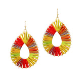 104739, TEARDROP THREAD DANGLE EARRING