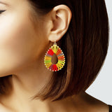 104739, TEARDROP THREAD DANGLE EARRING