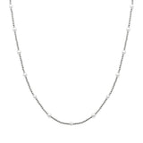 104742, PEARL WITH DAINTY BEADED NECKLACE
