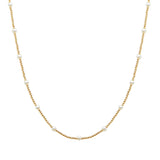 104742, PEARL WITH DAINTY BEADED NECKLACE