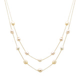 104746, FRESHWATER PEARL DOUBLE LAYERED NECKLACE