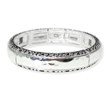 104752, FILIGREE ACCENT METAL STRETCH BRACELET