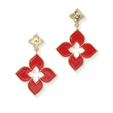 104757, FLOWER CLOVER DANGLE EARRING