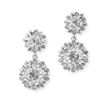 104759, FLOWER RHINESTONE DANGLE EARRING