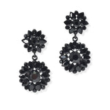 104759, FLOWER RHINESTONE DANGLE EARRING