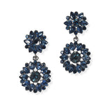 104759, FLOWER RHINESTONE DANGLE EARRING