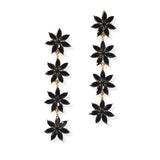 104760, FLOWER RHINESTONE DROP DANGLE EARRING