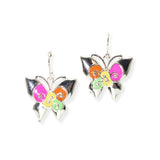 104769, BUTTERFLY ENAMEL DANGLE EARRING